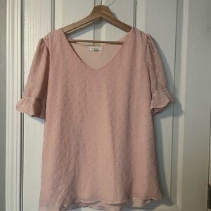 Reborn J Pink Puff Sleeve Blouse